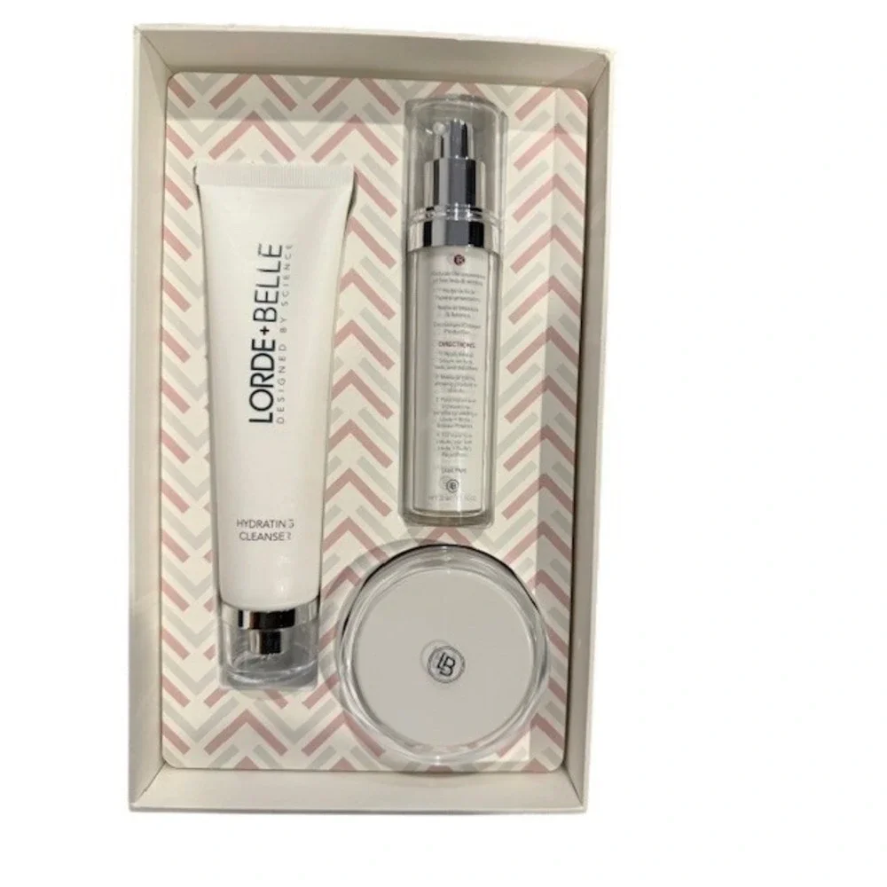 Lorde + Belle 3 Piece Anti Aging Skin Care Regimen MSRP $199 New In Box